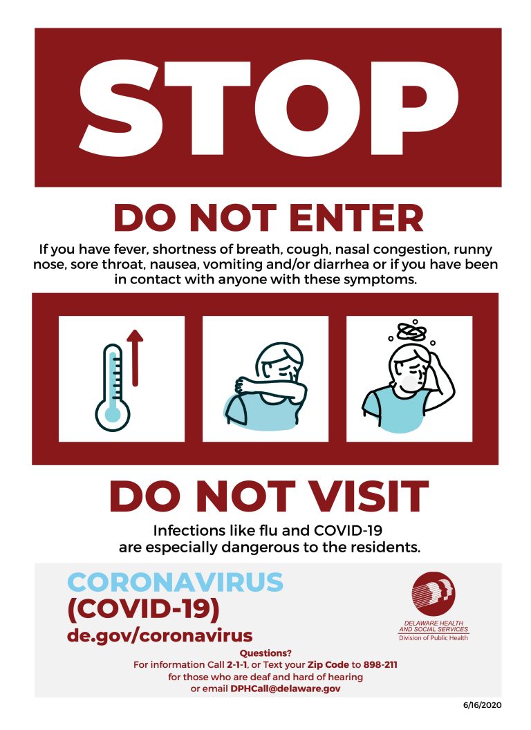 Stop Do Not Enter Poster Delaware's Coronavirus
