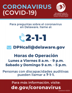 La línea del centro de llamadas es dos uno uno o siete uno uno si eres sorda o tienes problemas de audición