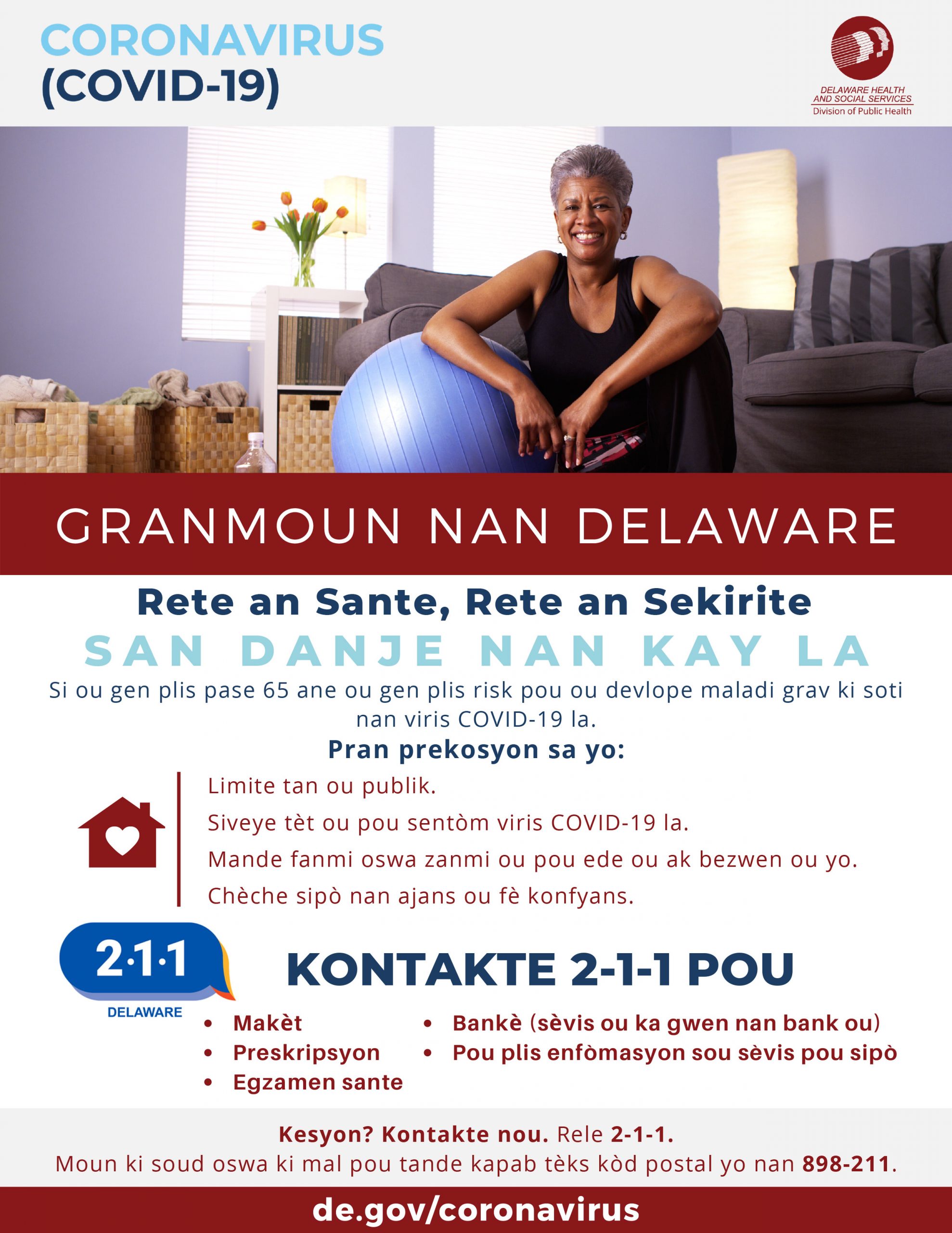 Delaware Seniors - Stay Healthy. Stay Safe. Haitian Creole