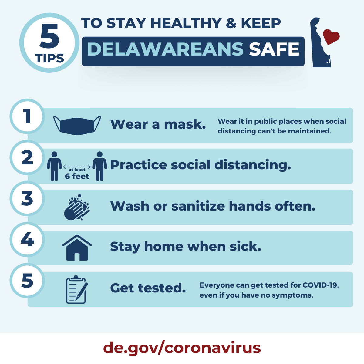 5 Tips to Stay Healthy & Keep Delawareans Safe Delaware